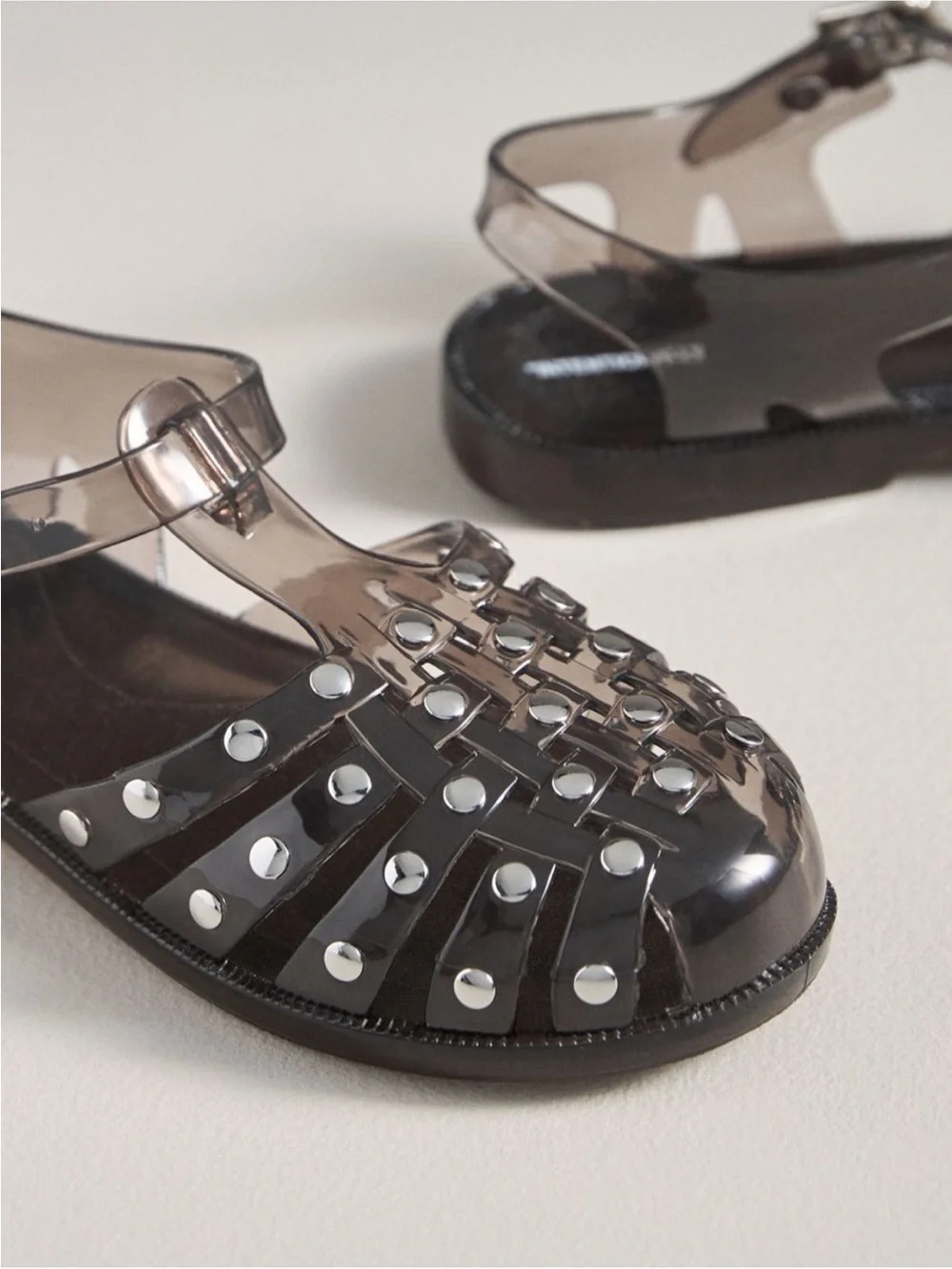 Anthropology jelly studded sandals